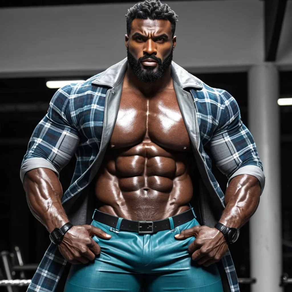 Dark Bodybuilder Generate ruggedly handsome dark-skinned African-American man abnormally ...